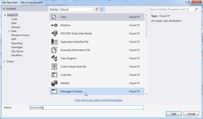 add new Debugger Visualizer